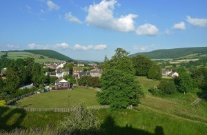 Clun castle view